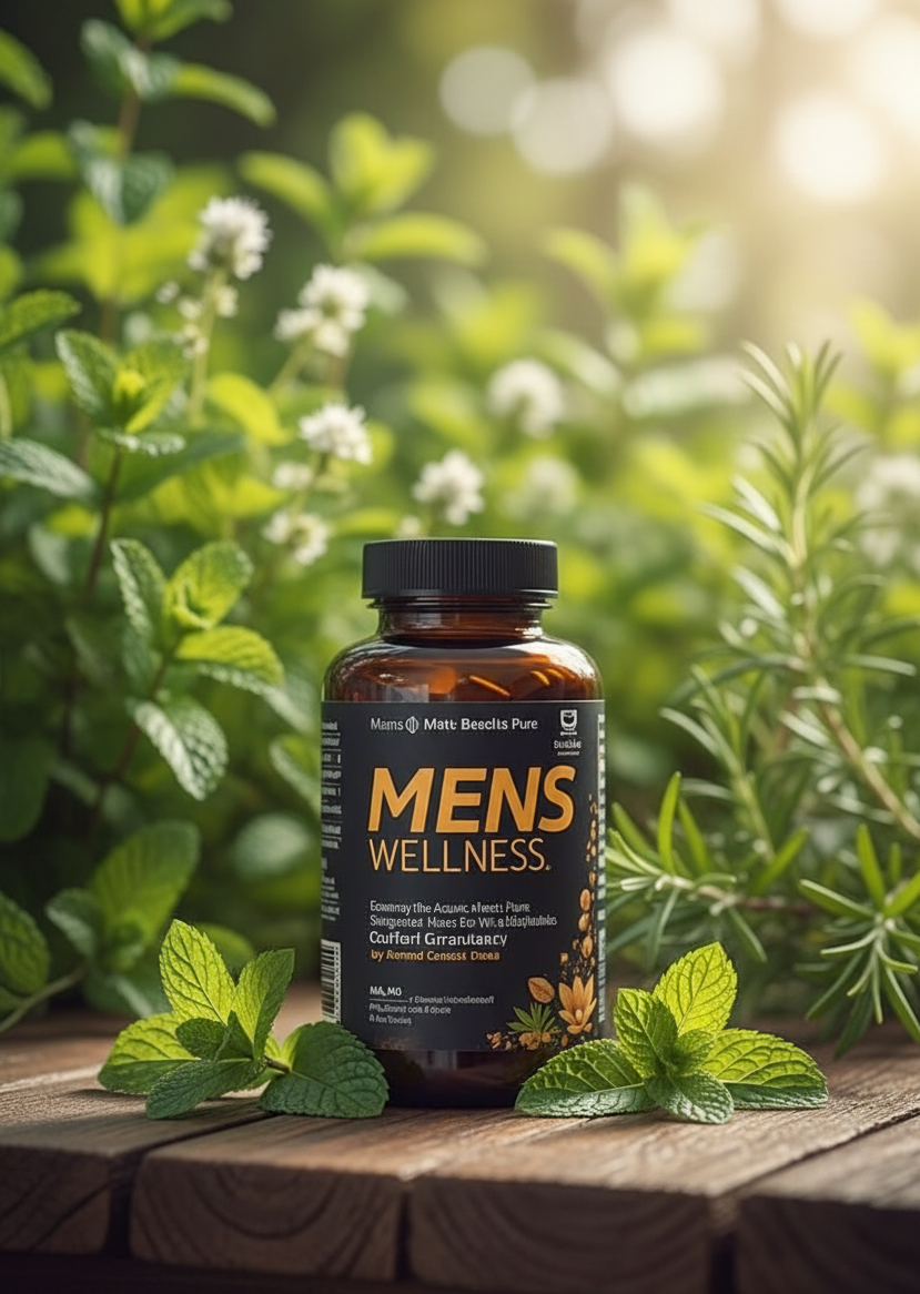 Men's Wellness Daily Supplement - Pure & Potent Herbs for Vitality & Health