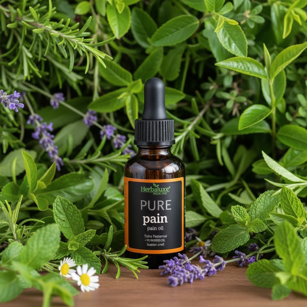 Herbaluxe Pure Joint Pain Oil - Natural Relief for Aches & Discomfort